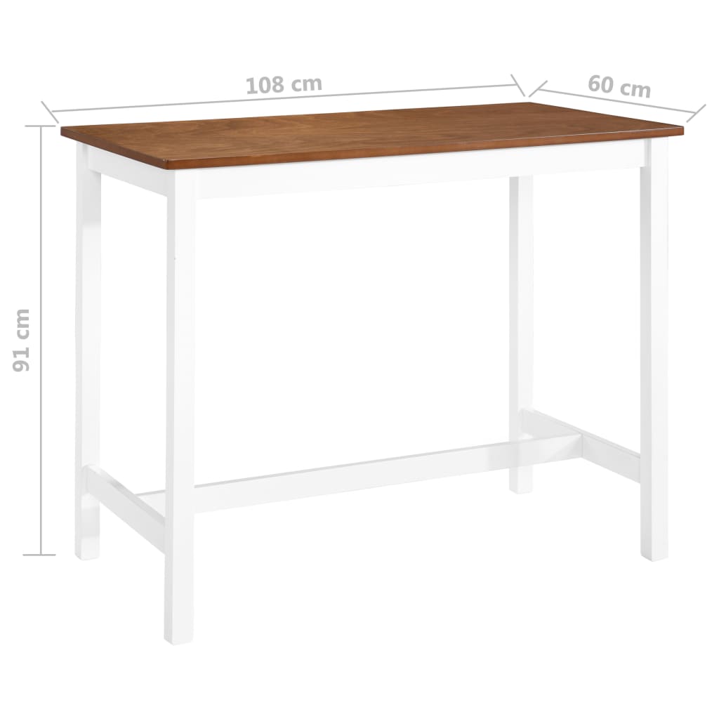 Barbord Massivt Trä 108X60X91 Cm