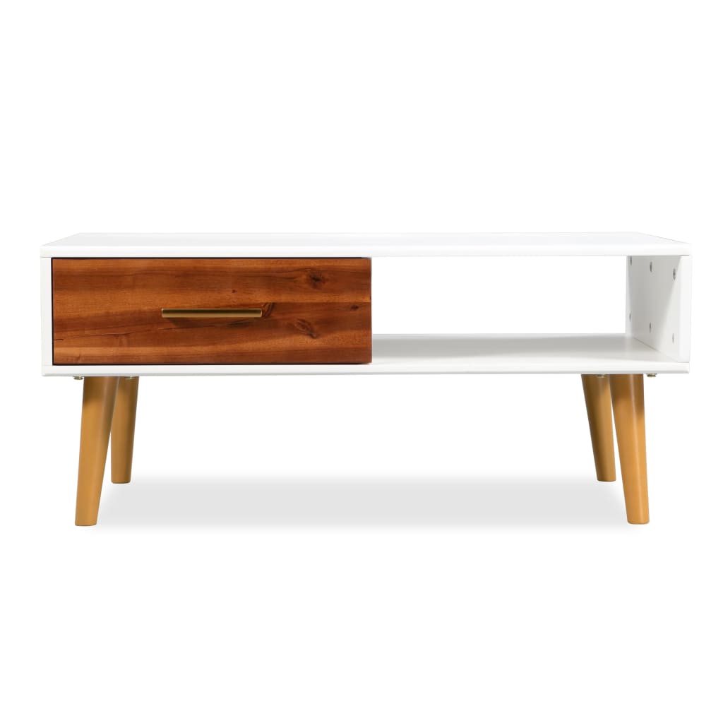 Soffbord Massivt Akaciaträ 90X50X40 Cm