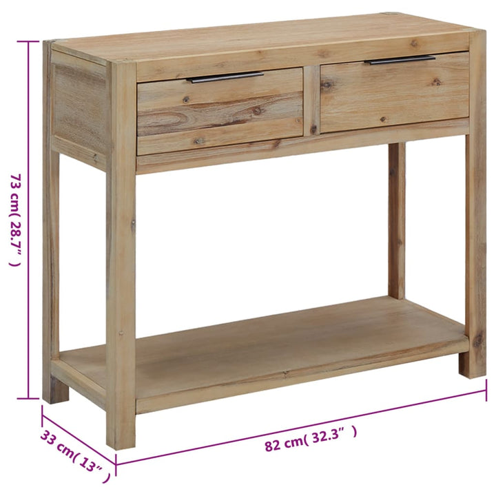 Konsolbord 82X33X73 Cm Massivt Akaciaträ