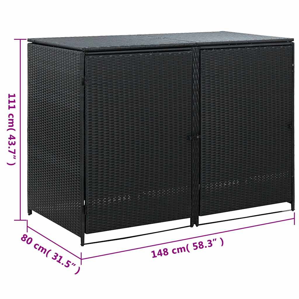 Skjul För 2 Soptunnor Konstrotting 148X80X111 Cm