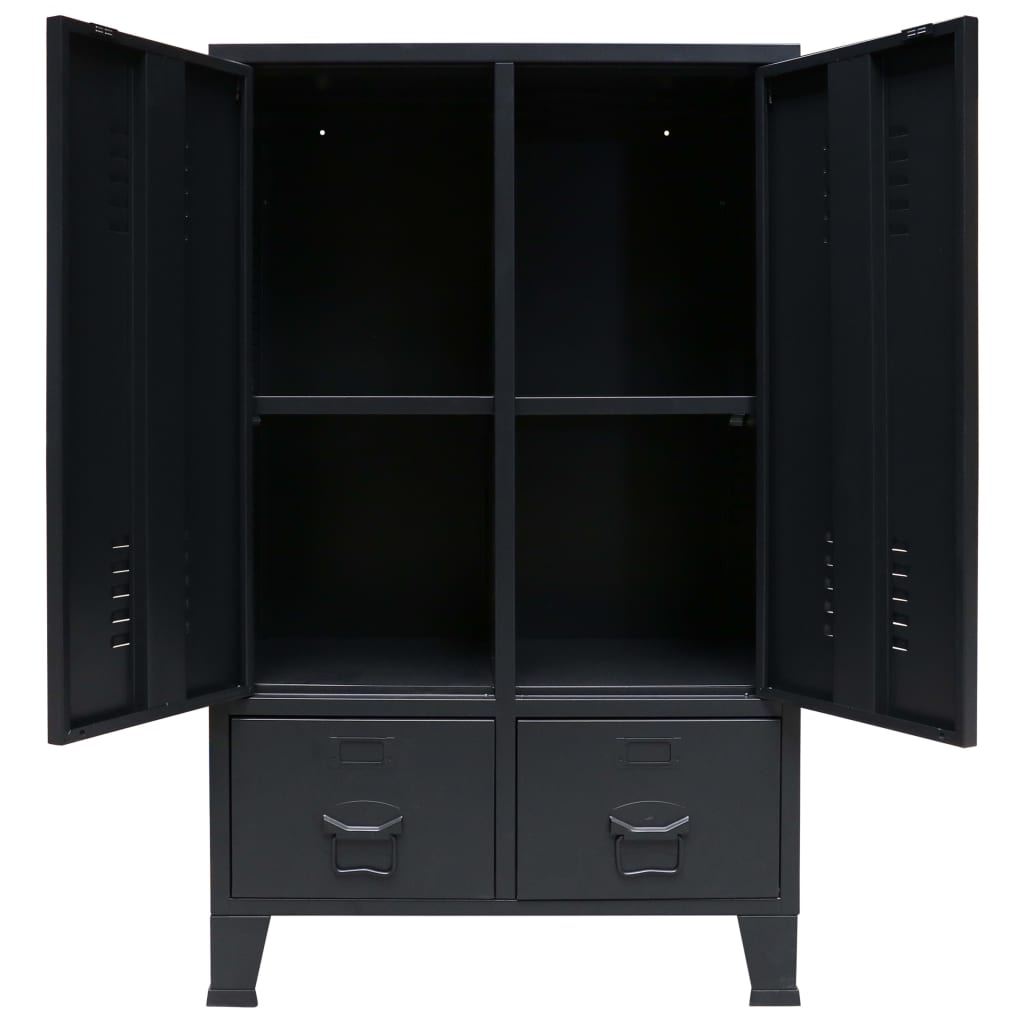 Garderob Industriell Stil Metall 67X35X107 Cm