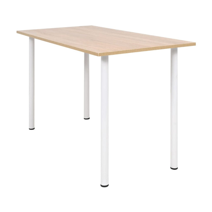 Matbord 120X60X73 Cm Ekfärg Och Vit