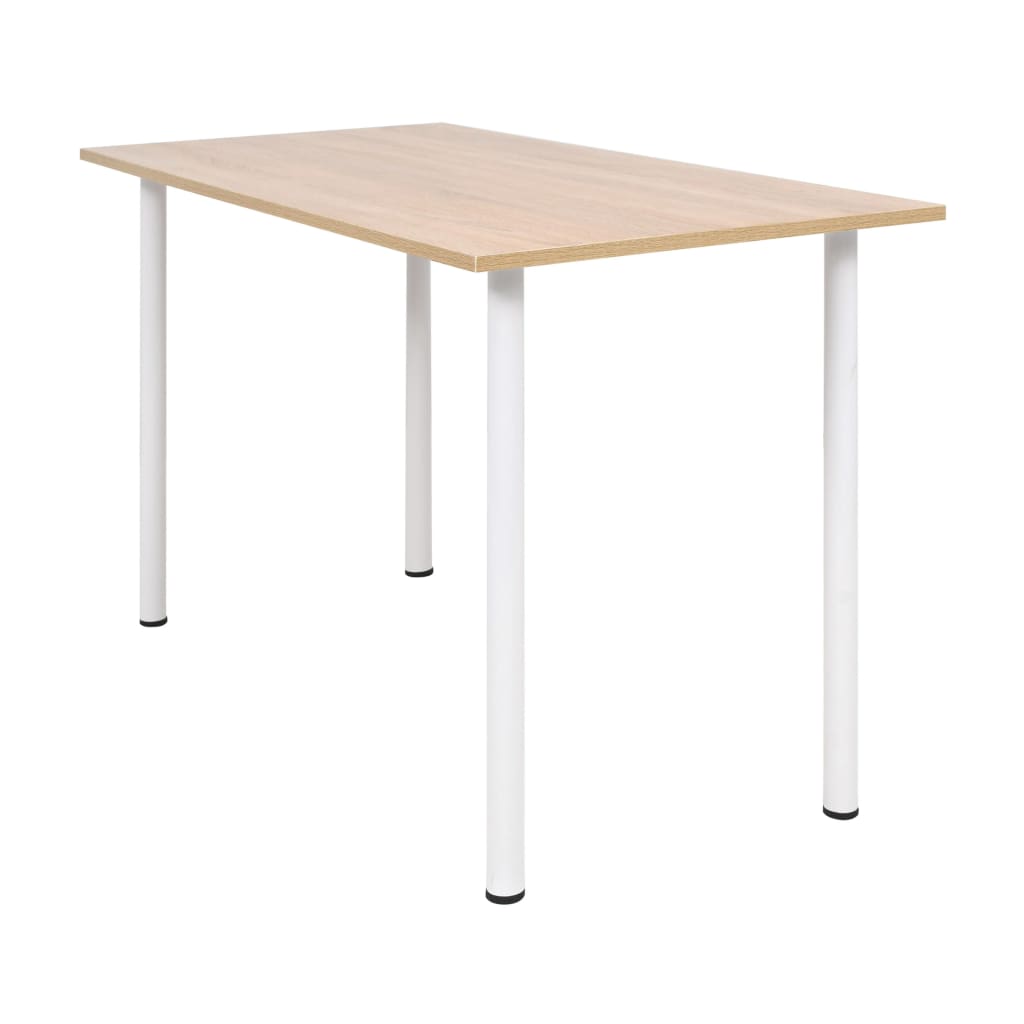 Matbord 120X60X73 Cm Ekfärg Och Vit