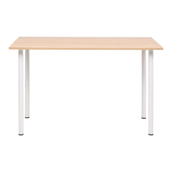 Matbord 120X60X73 Cm Ekfärg Och Vit