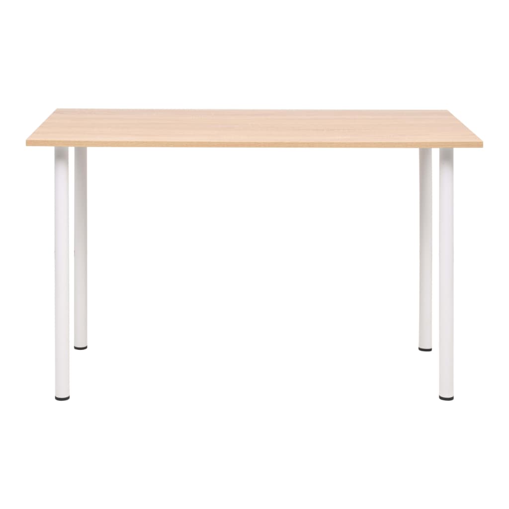 Matbord 120X60X73 Cm Ekfärg Och Vit