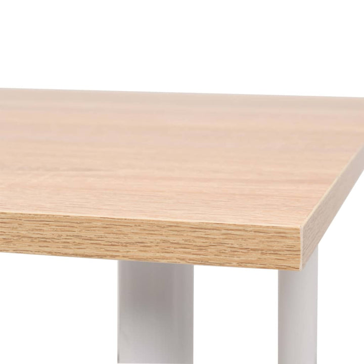 Matbord 120X60X73 Cm Ekfärg Och Vit