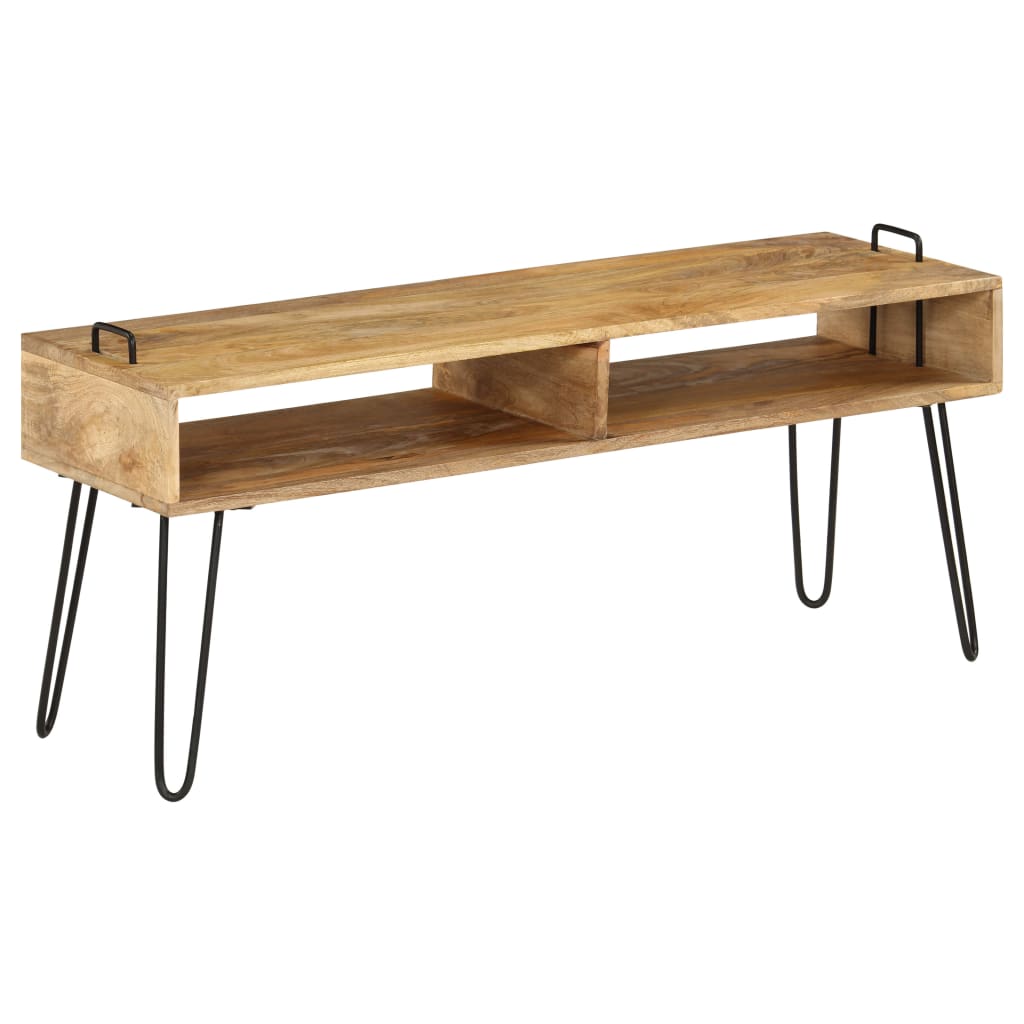 Tv-Bänk Massivt Mangoträ 110X35X45 Cm