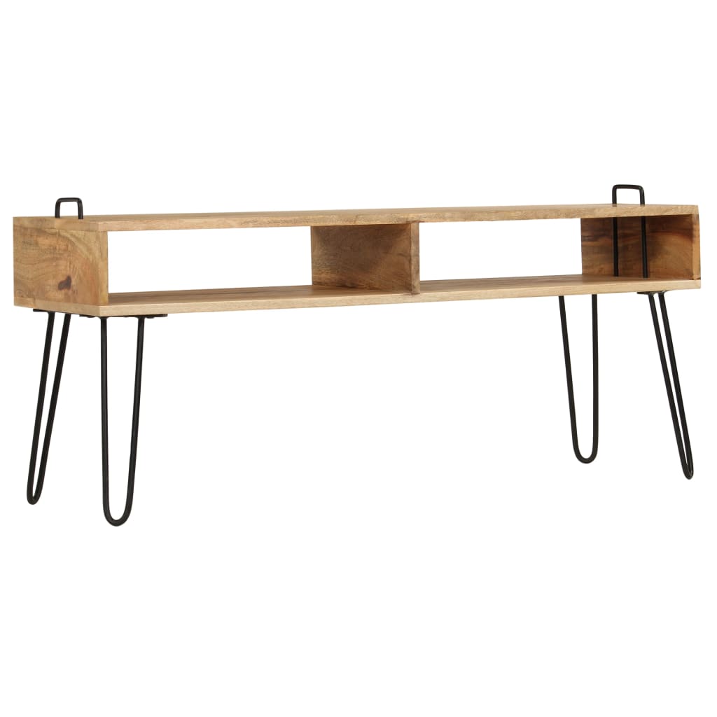 Tv-Bänk Massivt Mangoträ 110X35X45 Cm