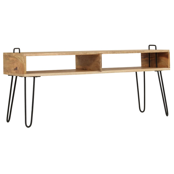Tv-Bänk Massivt Mangoträ 110X35X45 Cm