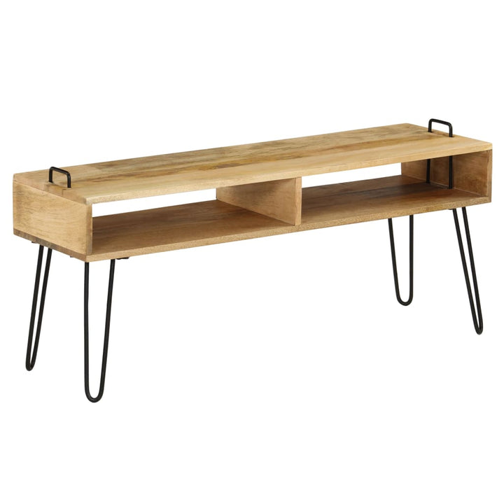 Tv-Bänk Massivt Mangoträ 110X35X45 Cm