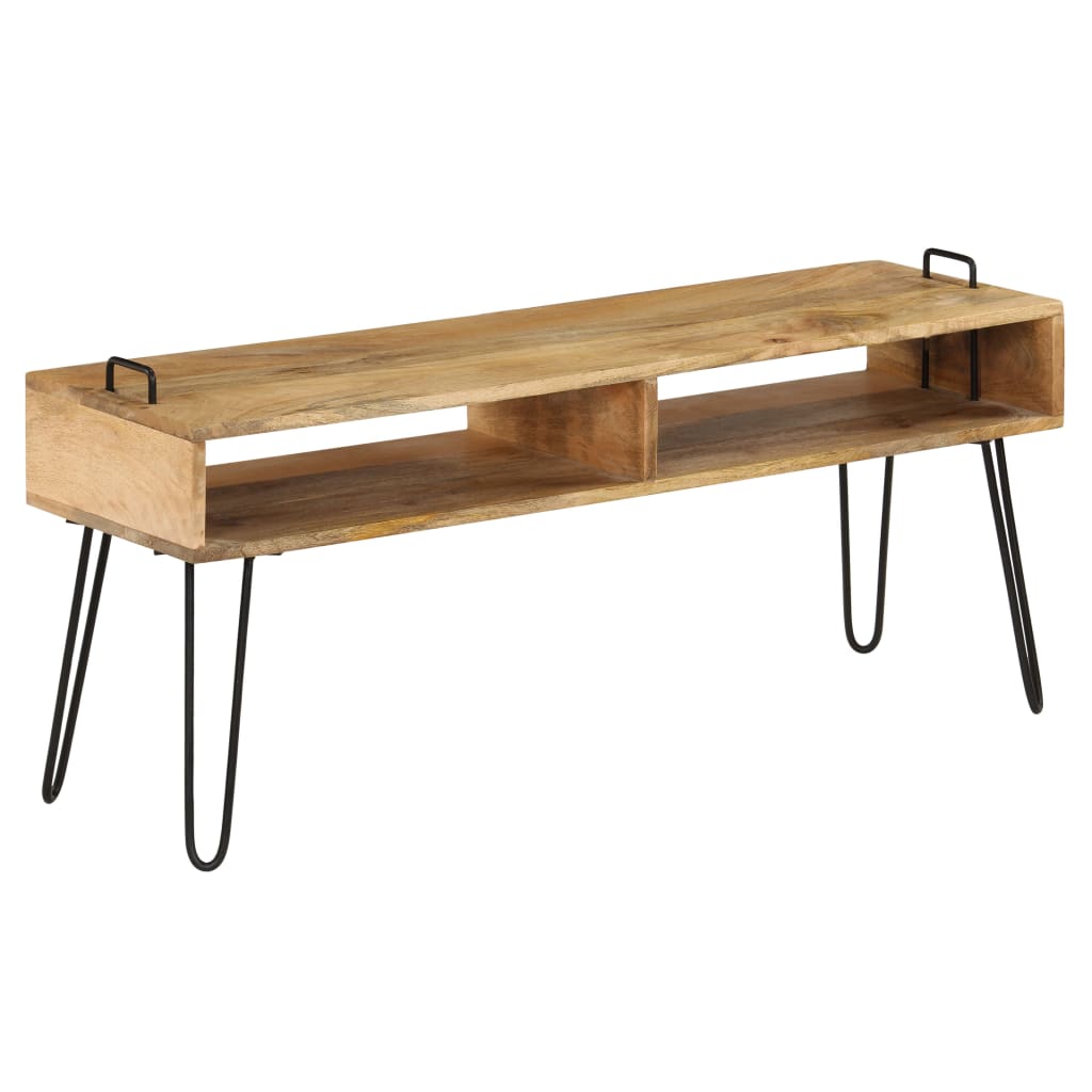 Tv-Bänk Massivt Mangoträ 110X35X45 Cm