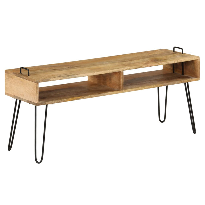 Tv-Bänk Massivt Mangoträ 110X35X45 Cm