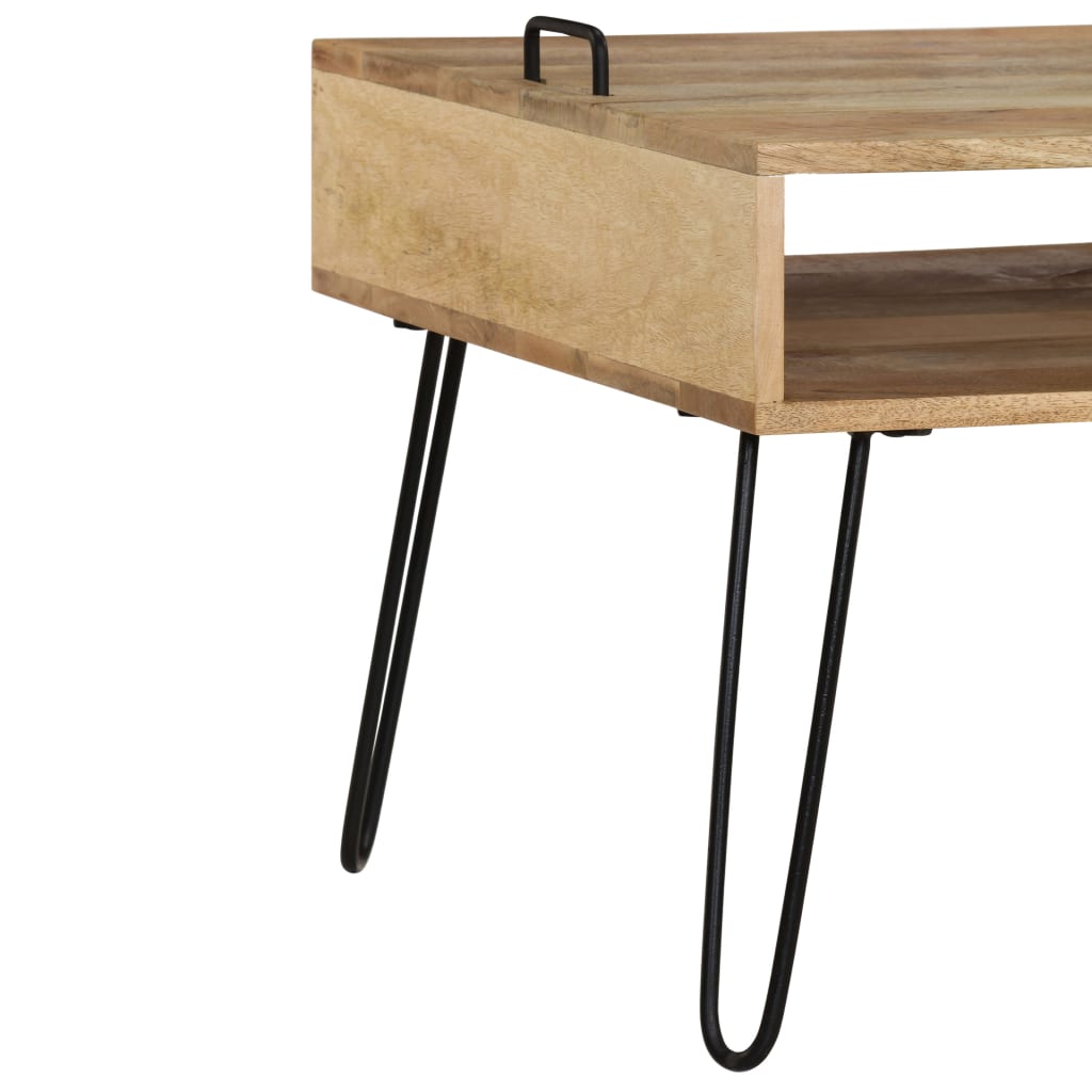 Tv-Bänk Massivt Mangoträ 110X35X45 Cm