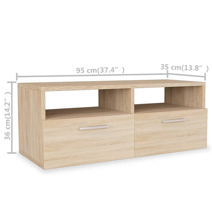 Tv-Bänk 2 St Spånskiva 95X35X36 Cm