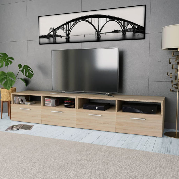 Tv-Bänk 2 St Konstruerat Trä 95X35X36 Cm