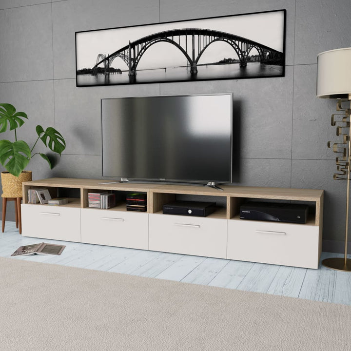 Tv-Bänk 2 St Konstruerat Trä 95X35X36 Cm