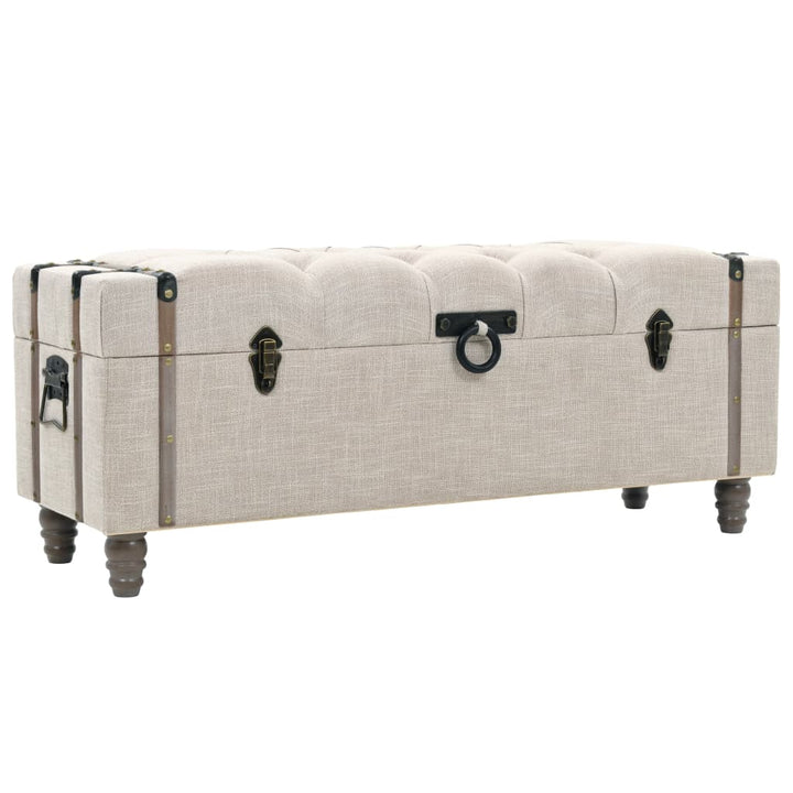Förvaringsbänk Set 3 Delar Massivt Trä Och Stål 112X37X45 Cm