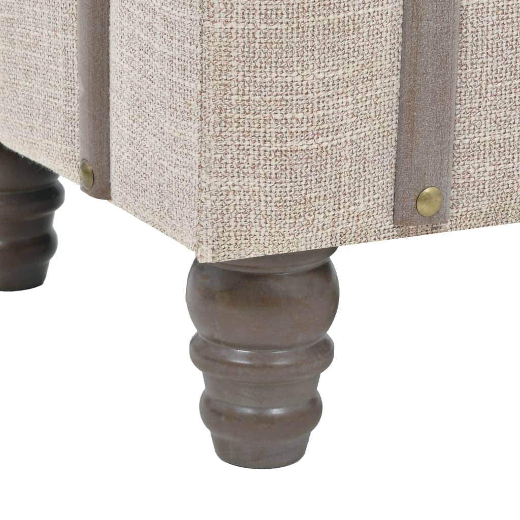 Förvaringsbänk Set 3 Delar Massivt Trä Och Stål 112X37X45 Cm