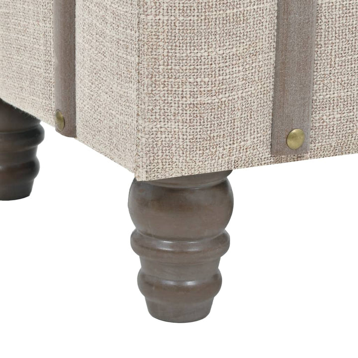 Förvaringsbänk Set 3 Delar Massivt Trä Och Stål 112X37X45 Cm
