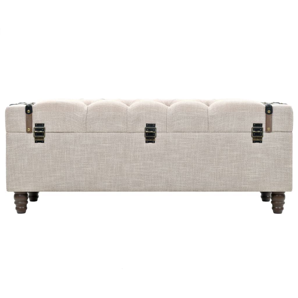 Förvaringsbänk Set 3 Delar Massivt Trä Och Stål 112X37X45 Cm