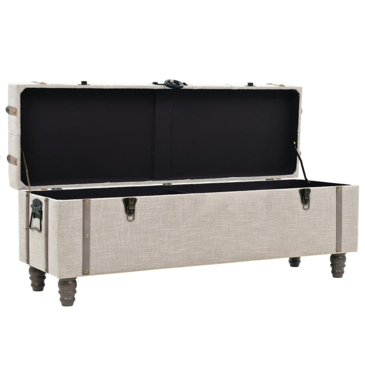 Förvaringsbänk Set 3 Delar Massivt Trä Och Stål 112X37X45 Cm