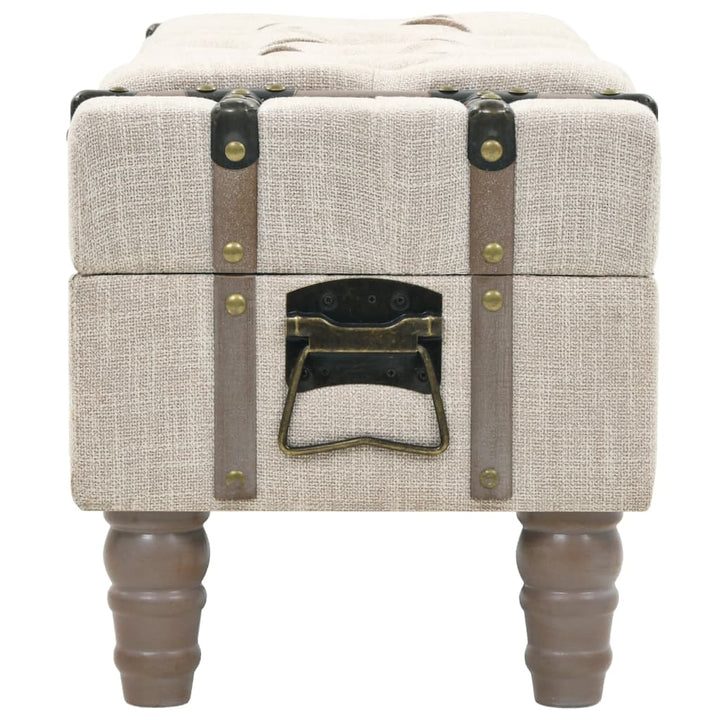 Förvaringsbänk Massivt Trä Och Stål 111X34X37 Cm