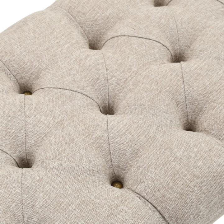 Förvaringsbänk Massivt Trä Och Tyg 103X51X44 Cm