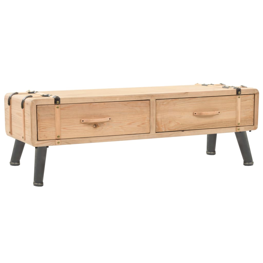 Tv-Bänk Massivt Granträ 120X33X35 Cm