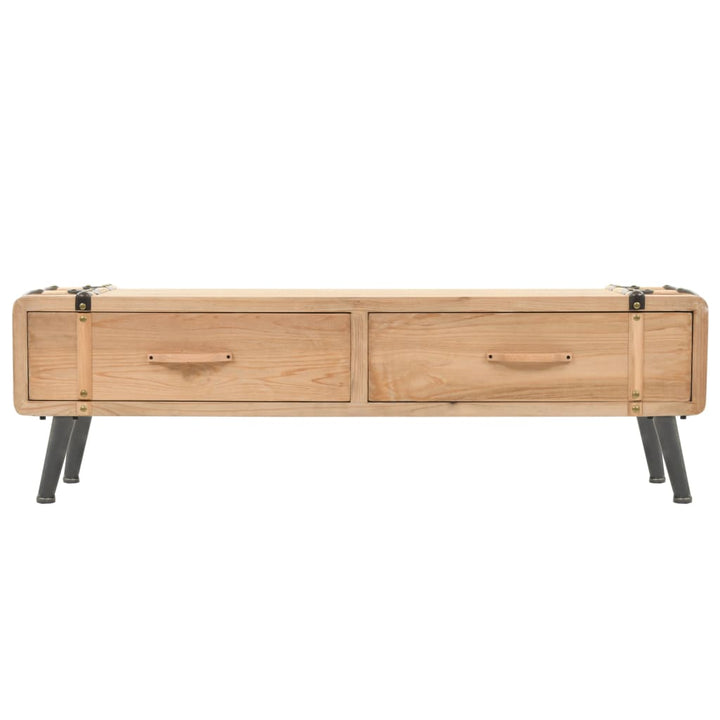 Tv-Bänk Massivt Granträ 120X33X35 Cm