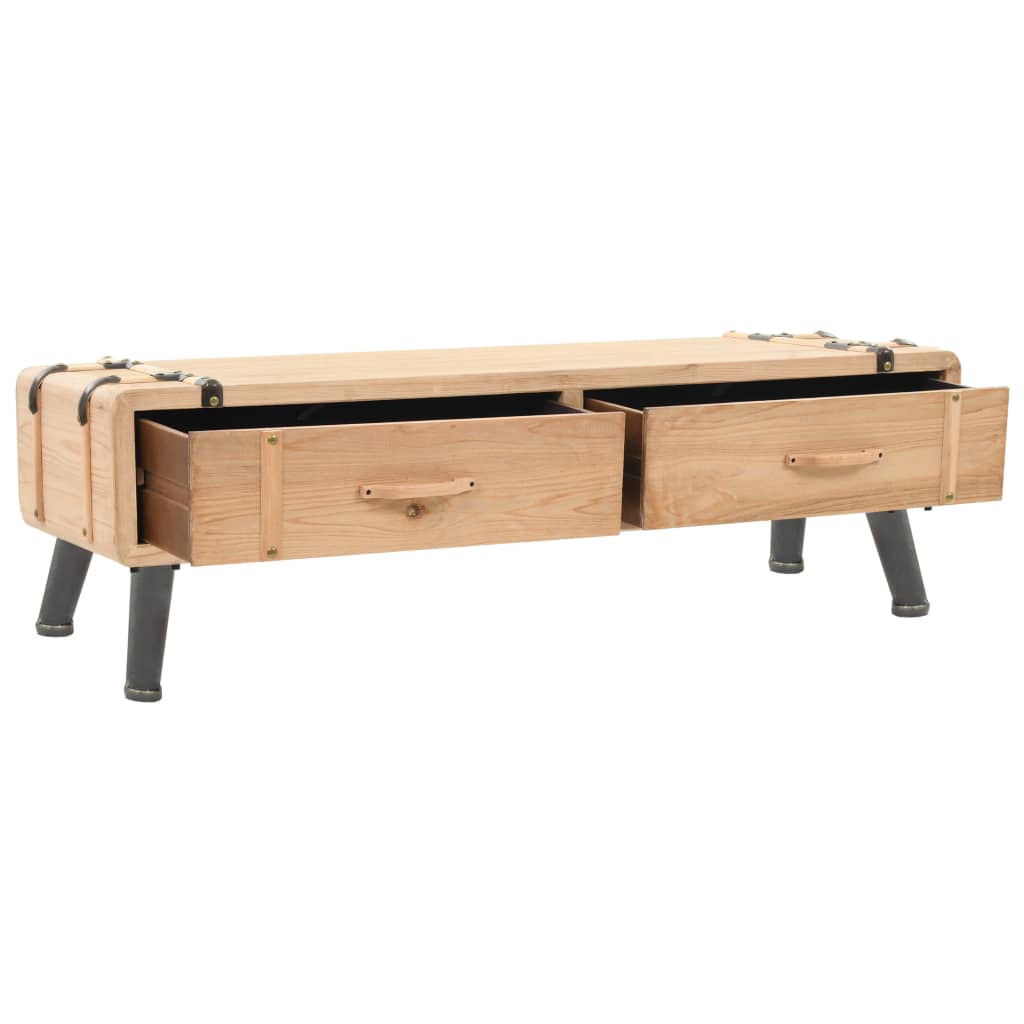 Tv-Bänk Massivt Granträ 120X33X35 Cm