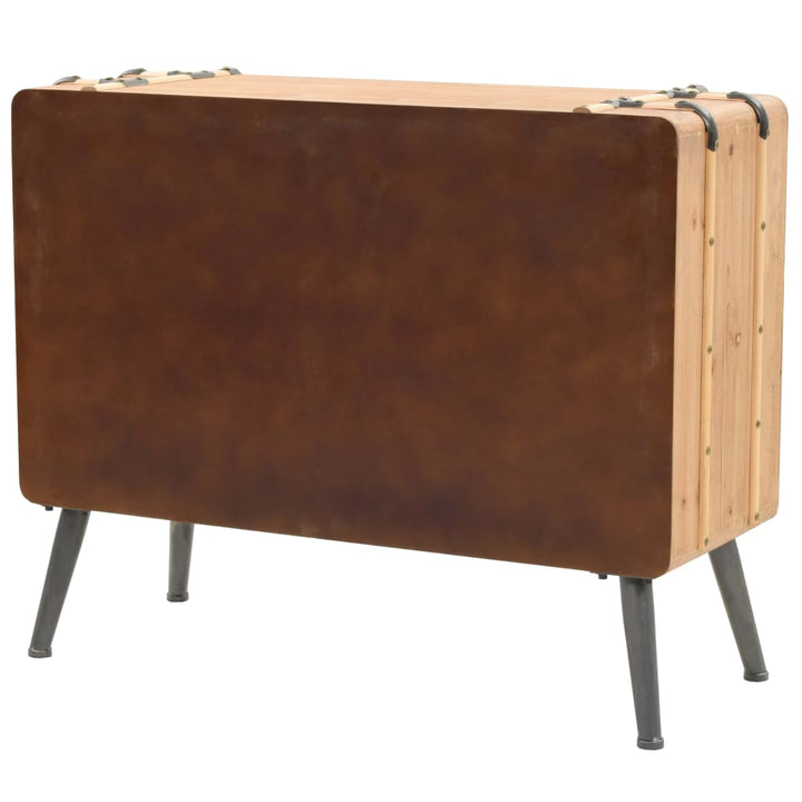 Byrå Massivt Granträ 91X35X73 Cm