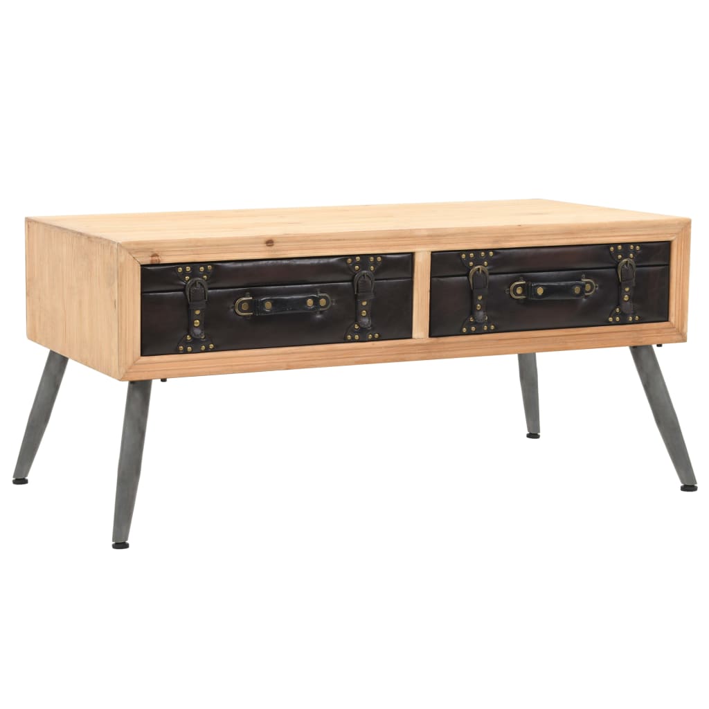 Soffbord Massivt Granträ 115X55X50 Cm
