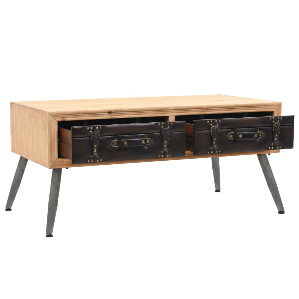 Soffbord Massivt Granträ 115X55X50 Cm