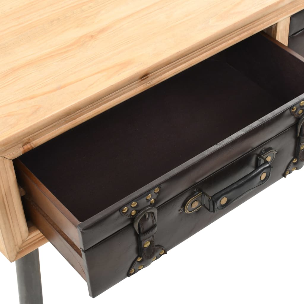 Soffbord Massivt Granträ 115X55X50 Cm