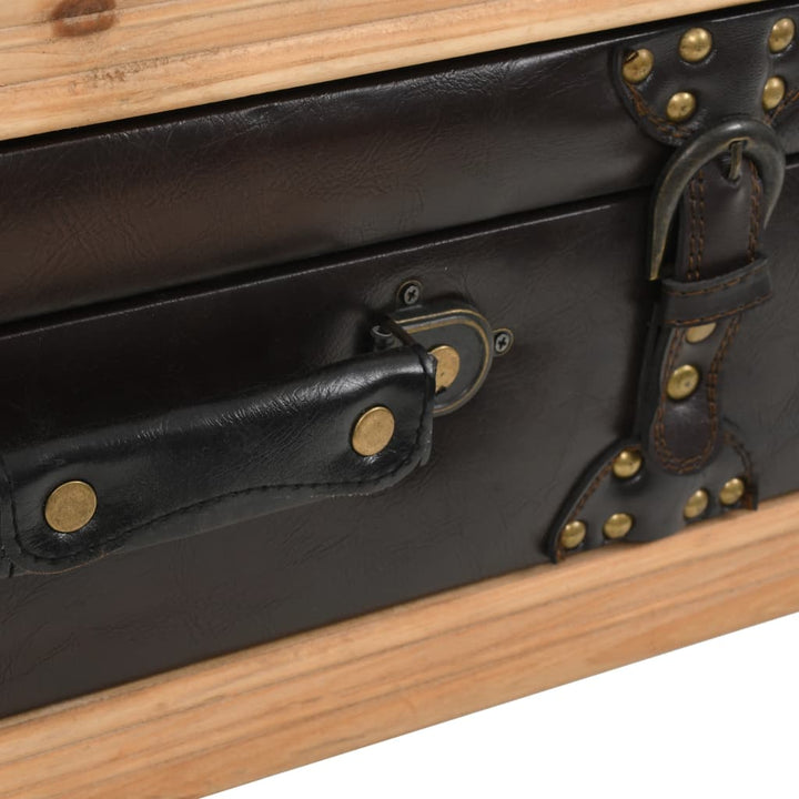 Soffbord Massivt Granträ 115X55X50 Cm