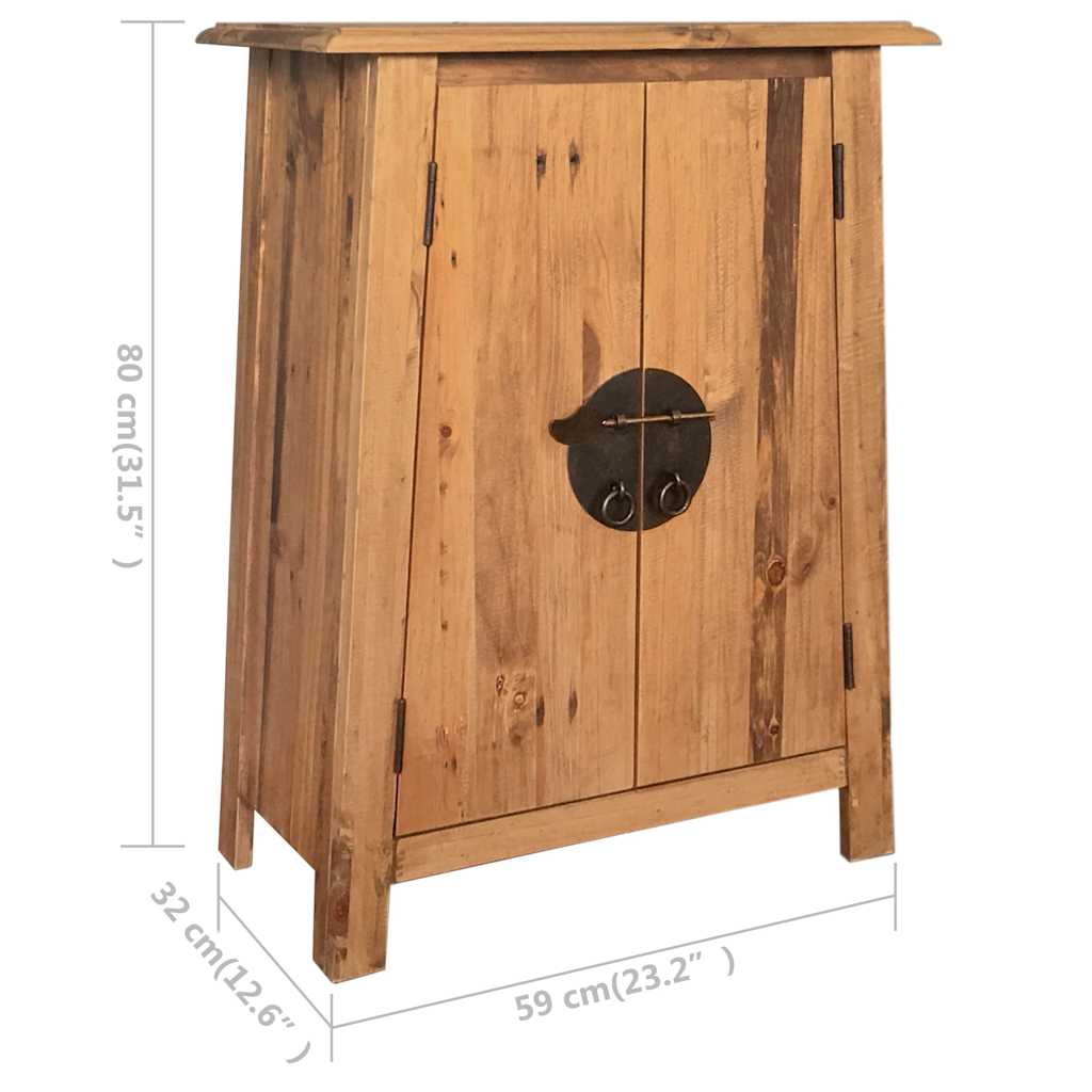 Badrumssidoskåp Massiv Furu 59X32X80 Cm