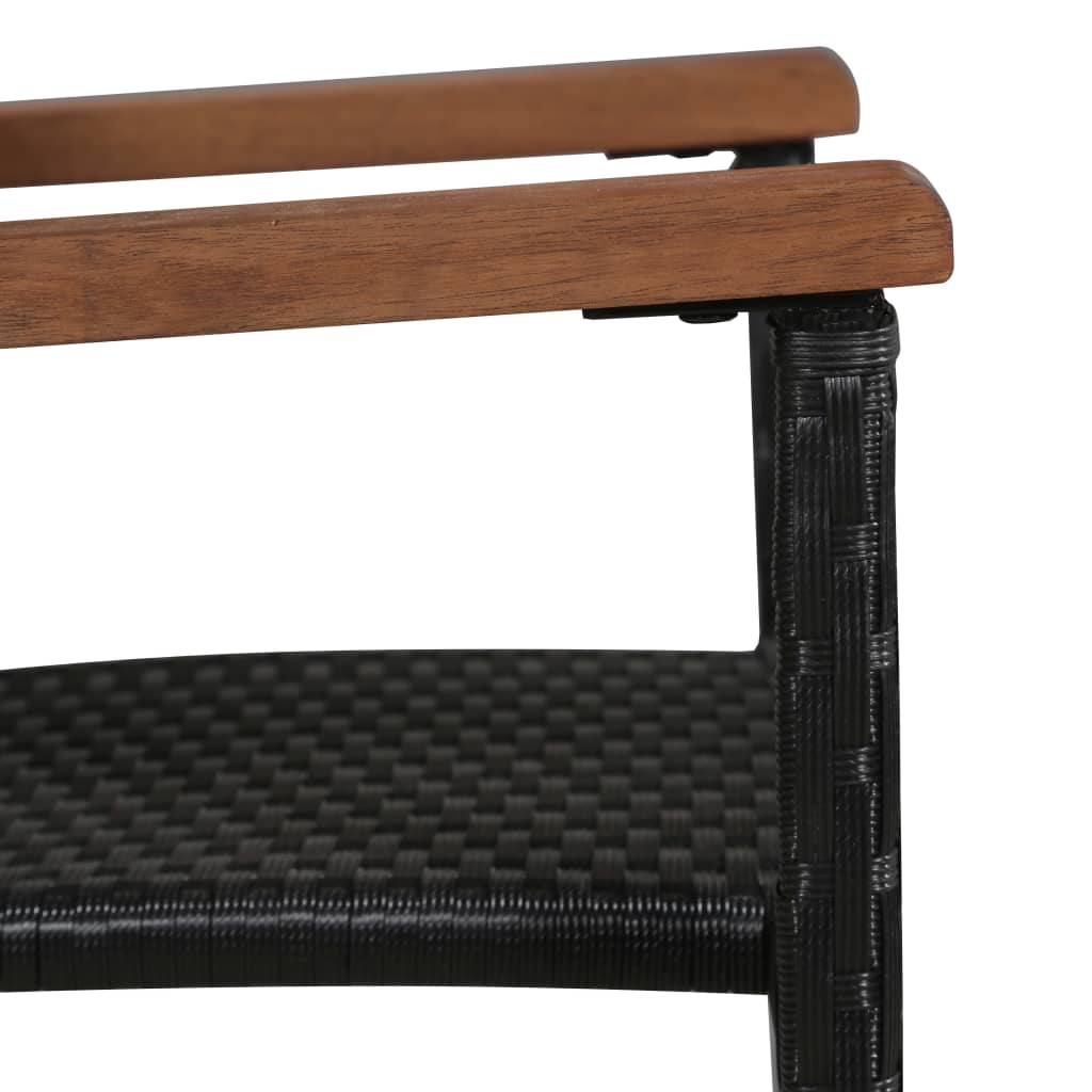 Trädgårdsstolar 2 St Konstrotting Svart