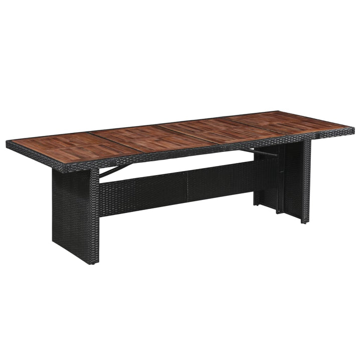 Trädgårdsbord 240X90X74 Cm Konstrotting Och Glas