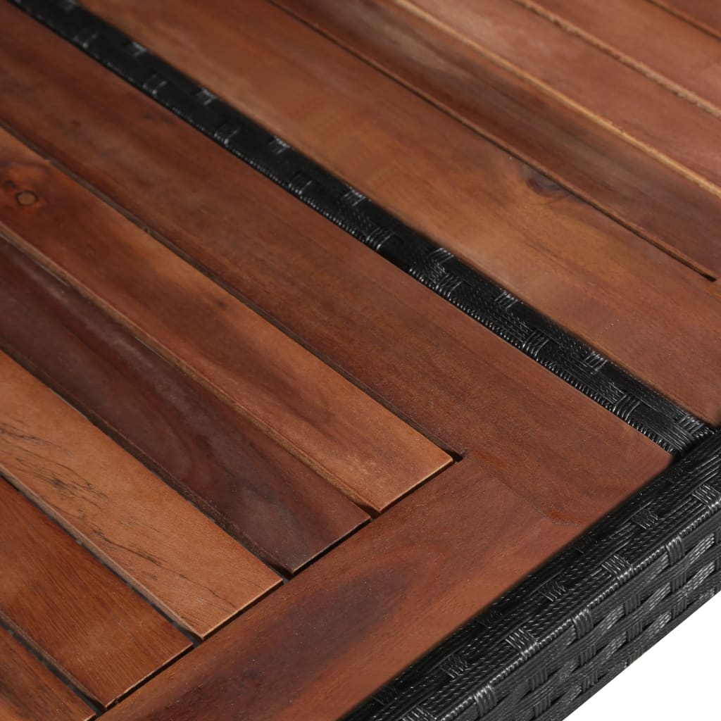 Trädgårdsbord 240X90X74 Cm Konstrotting Och Massivt Akaciaträ