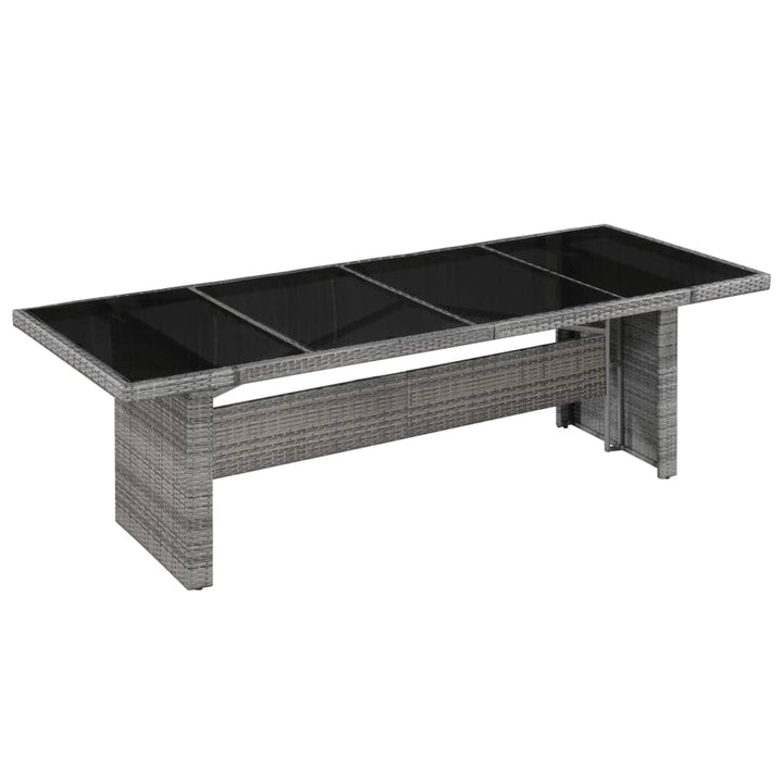 Trädgårdsbord 240X90X74 Cm Konstrotting Och Glas