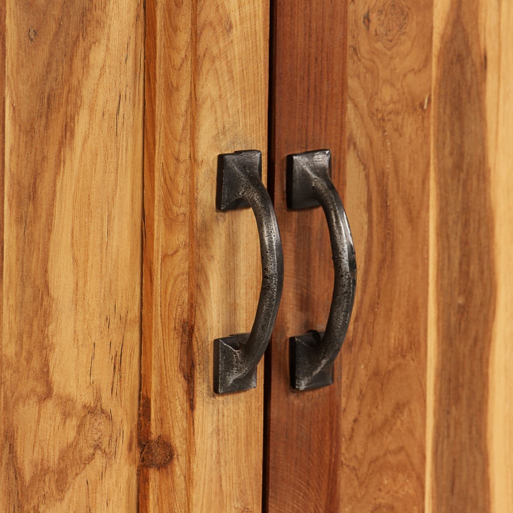 Skänk Återvunnen Teak Och Stål 65X30X70 Cm