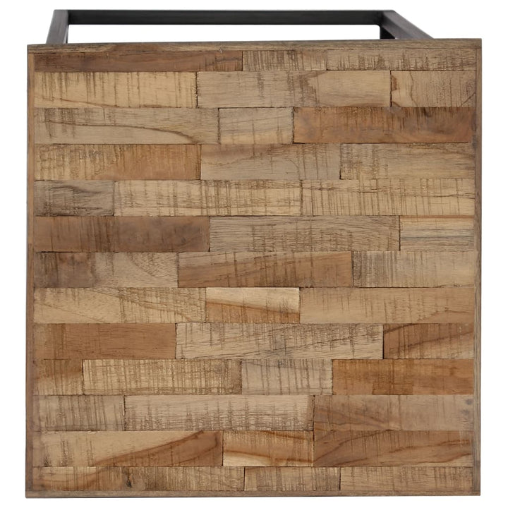 Växtbord 3 St Massiv Återvunnen Teak