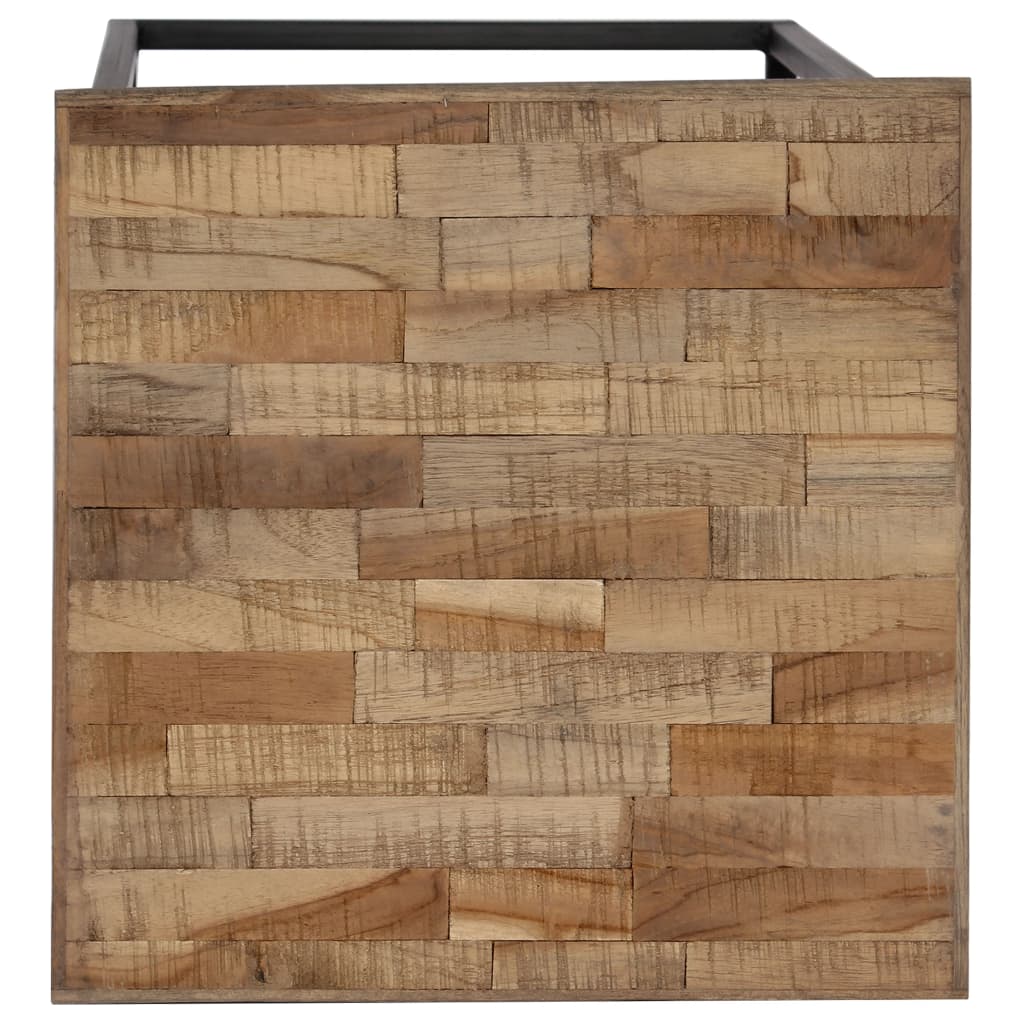 Växtbord 3 St Massiv Återvunnen Teak