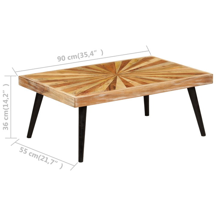 Soffbord Massivt Mangoträ 90X55X36 Cm