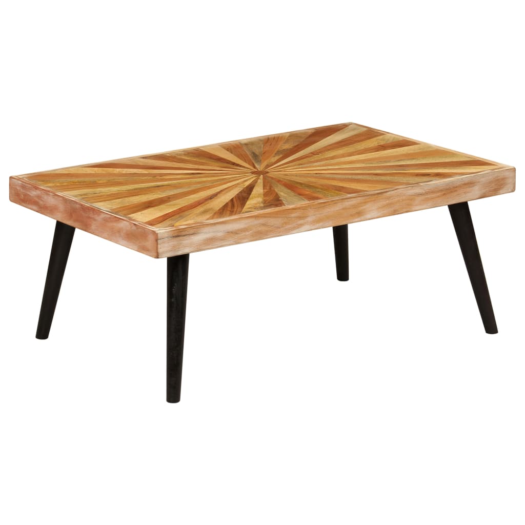 Soffbord Massivt Mangoträ 90X55X36 Cm