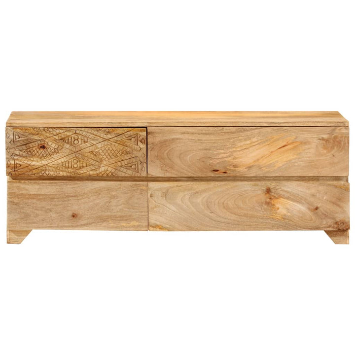 Tv-Bänk Massivt Mangoträ 110X30X40 Cm