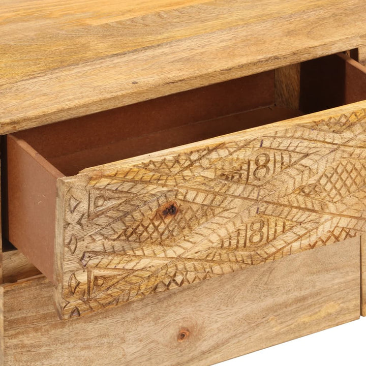 Tv-Bänk Massivt Mangoträ 110X30X40 Cm