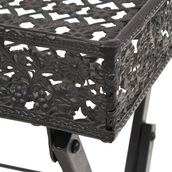 Hopfällbart Tebord Vintage Stil Metall 58X35X72 Cm Svart