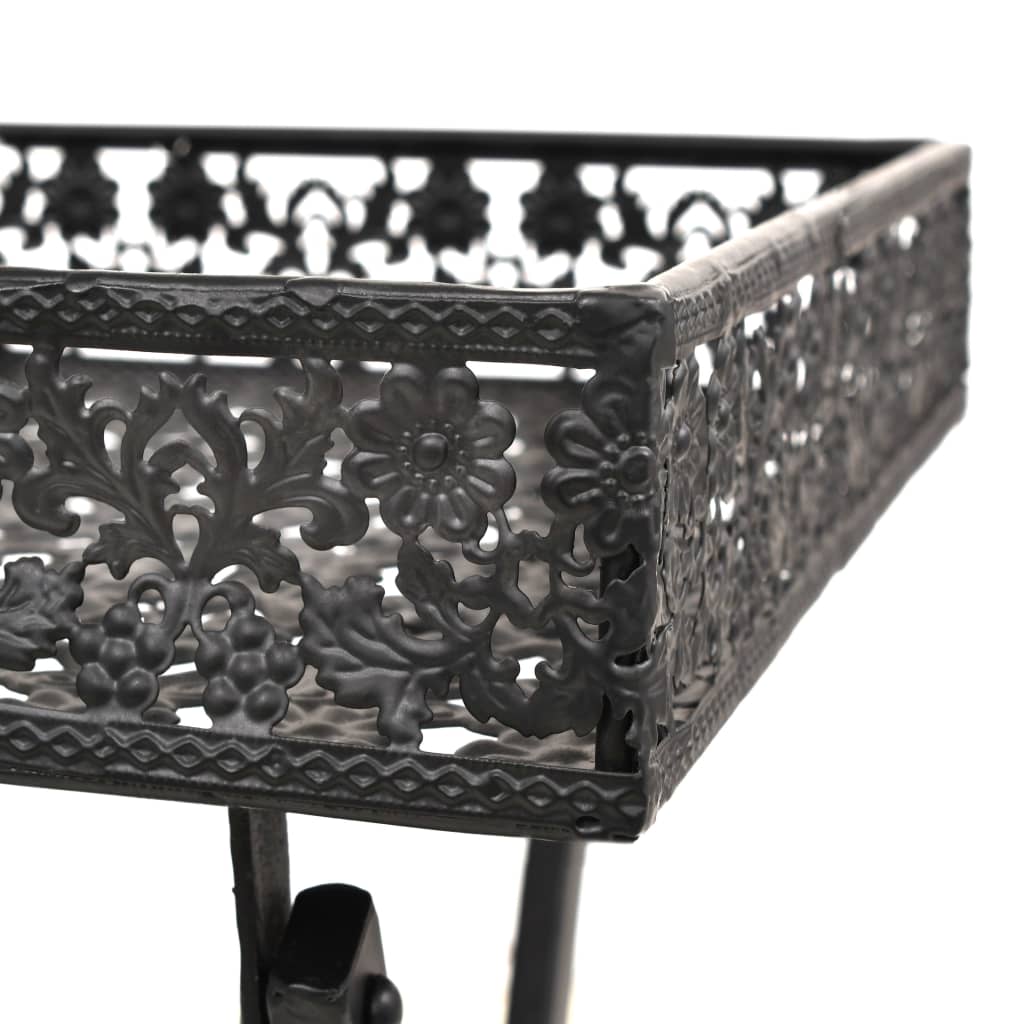 Hopfällbart Tebord Vintage Stil Metall 58X35X72 Cm Svart