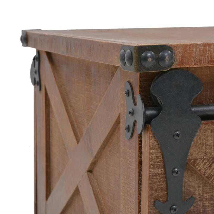 Soffbord Massivt Granträ 91X51X38 Cm Brun